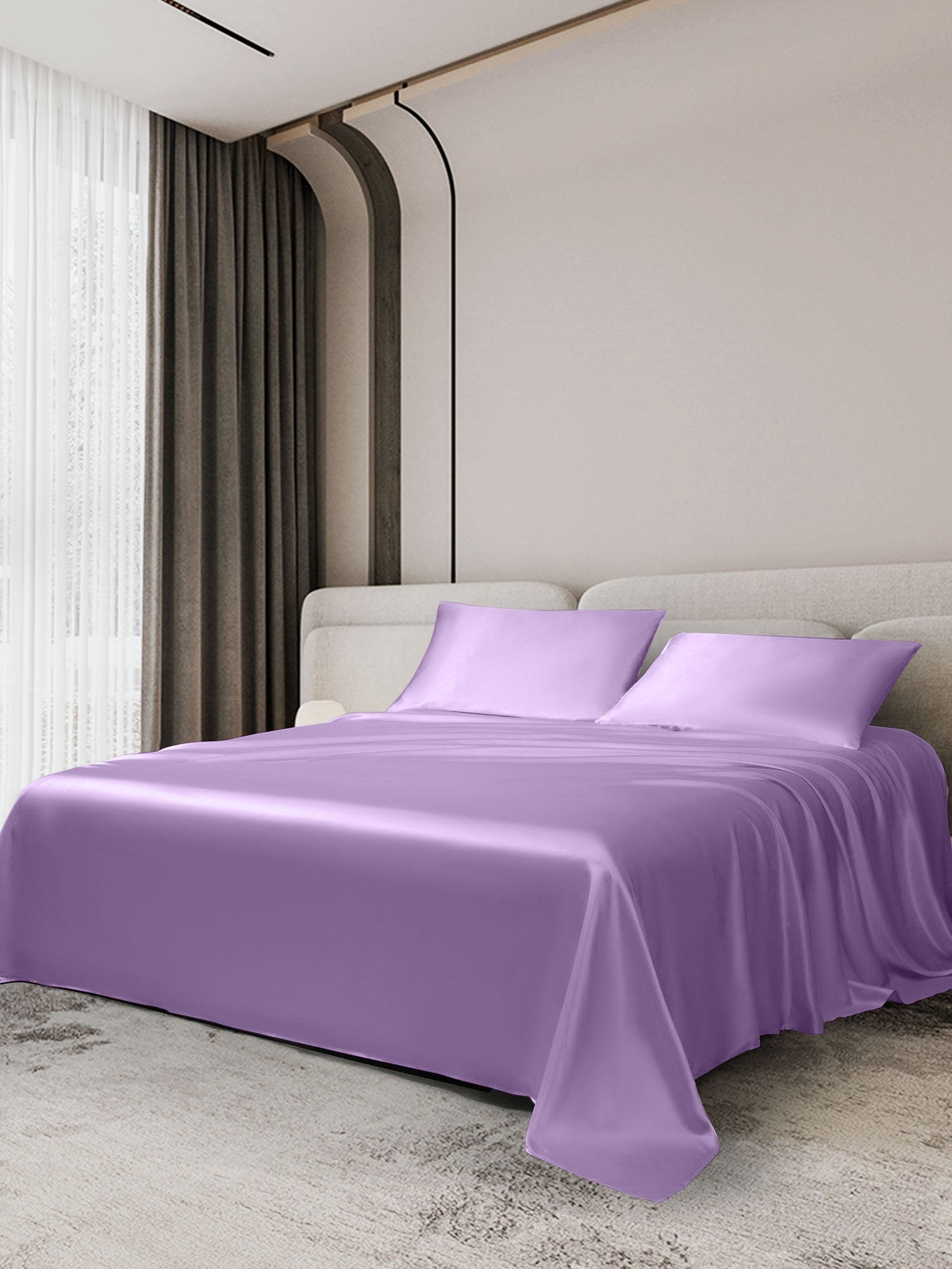 [Lavender] SilkSilky-AU 19Momme Bedding Set 002
