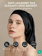 [Black] SilkSilky-AU Sleep Cap 002