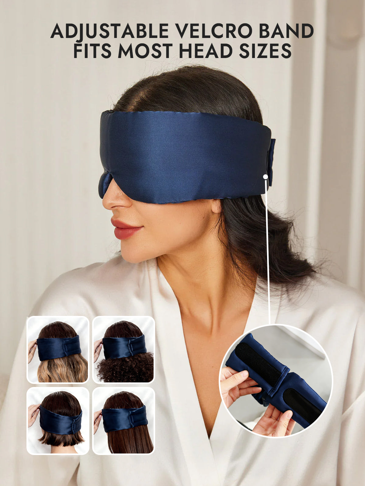[Dark Blue] SilkSilky-AU 19Momme Pure Silk Eye Mask 004