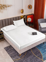 [White] SilkSilky-AU 19Momme Bedding Set 001