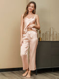 SilkSilky AU Pure Silk Sleeveless V Neck Women's Pyjamas Champagne 005