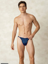 [Dark Blue] SilkSilky-AU Pure Silk Men's Underwear 004