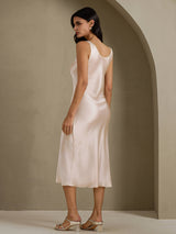 [Beige] SilkSilky-AU Sleeveless Dress 002