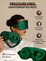 [Dark Green] SilkSilky-AU 22Momme Sleep Mask 003