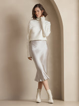 [Light Gray] SilkSilky-AU Skirt 005