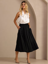 [Black] SilkSilky-AU Skirt 003
