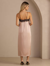 [Tuscany] SilkSilky-AU Spaghetti Strap Square Neck Dress 002
