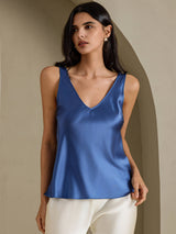 [Real Teal] SilkSilky-AU Sleeveless V Neck Camisole 001