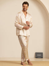 [Champagne] SilkSilky-AU Long Sleeve Notch Collar Men's Pyjamas 004