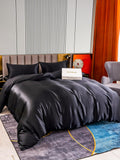 SilkSilky AU 22Momme Pure Silk Bedding Set Black 002