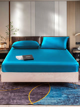 [Teal] SilkSilky-AU 22Momme Bedding Set 001