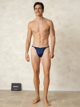 [Dark Blue] SilkSilky-AU Pure Silk Men's Underwear 005