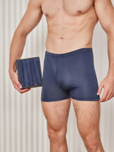 [Dark Blue] SilkSilky-AU 100% Silk Jersey Men's Underwear 001