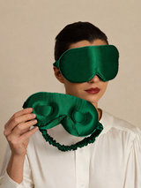 [Dark Green] SilkSilky-AU Sleep Mask 001