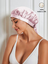 [Light Pink] SilkSilky-AU Sleep Cap 001