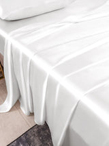 [White] SilkSilky-AU 19Momme Bedding Set 003