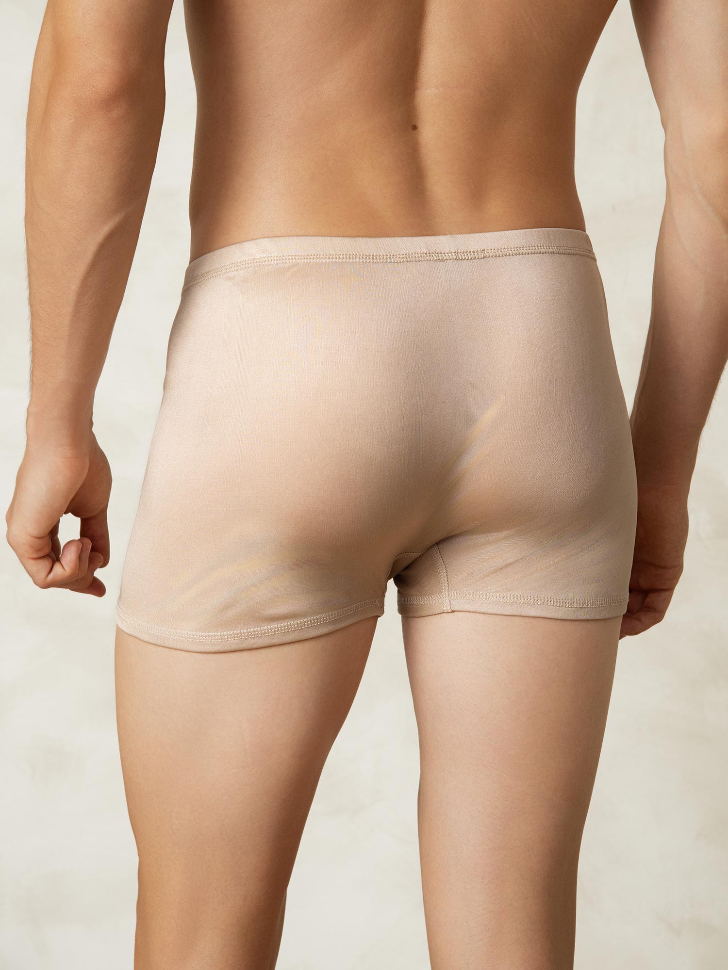 [Beige] SilkSilky-AU Silk Knitted Mens Underwear 002