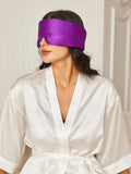 SilkSilky AU 19Momme Pure Silk Eye Mask Purple 001