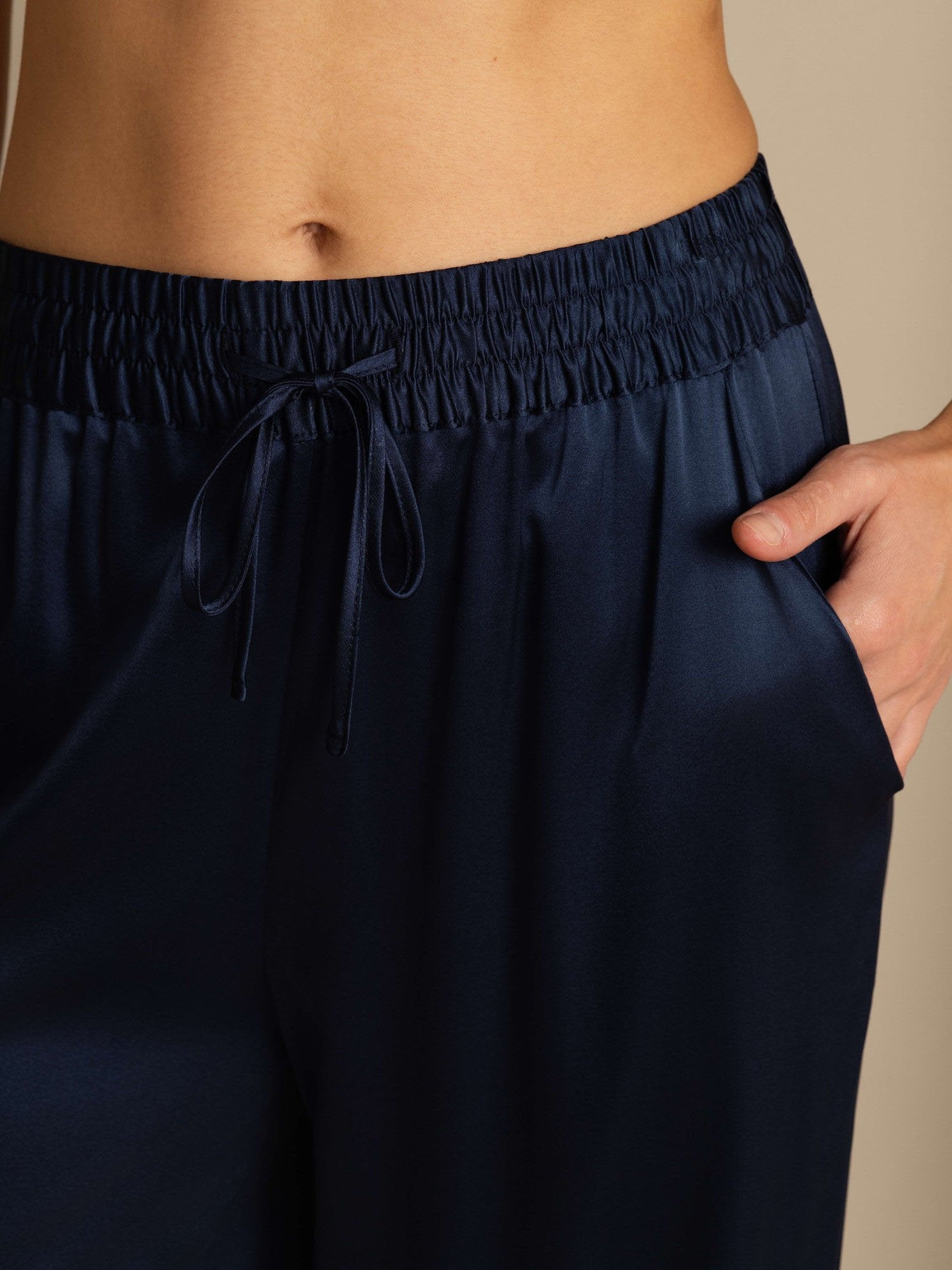 [DarkBlue] SilkSilky-AU 19Momme Silk Womens Pants 006