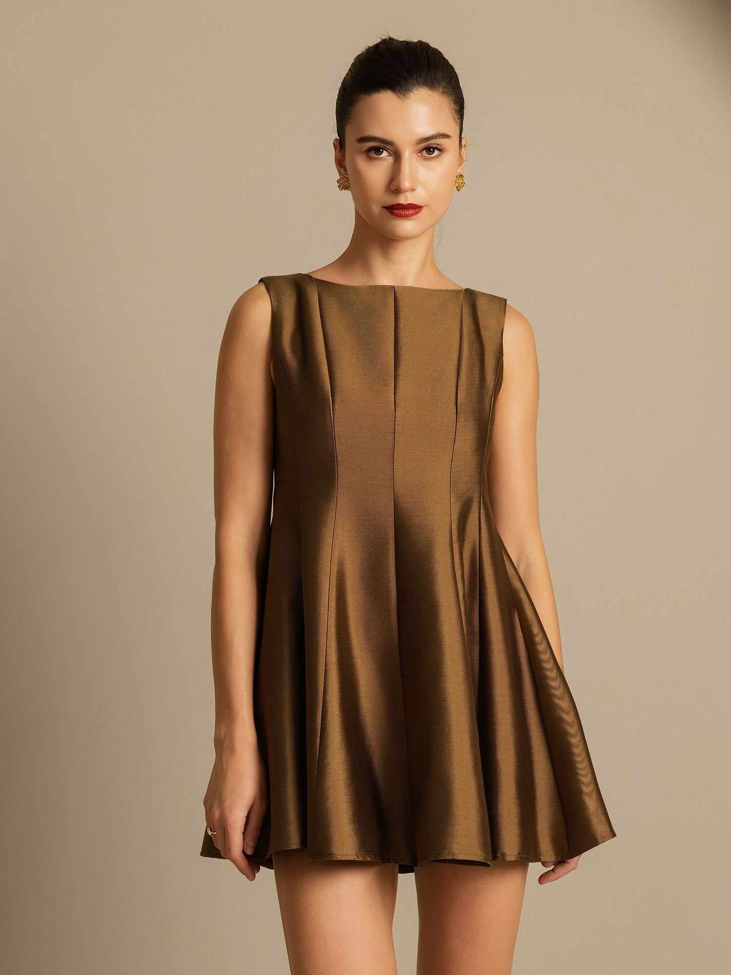 [Bronze] SilkSilky-AU 32Momme Wool Dress 003,