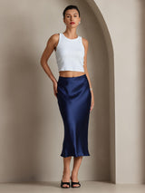 [Dark Blue] SilkSilky-AU Skirt 004
