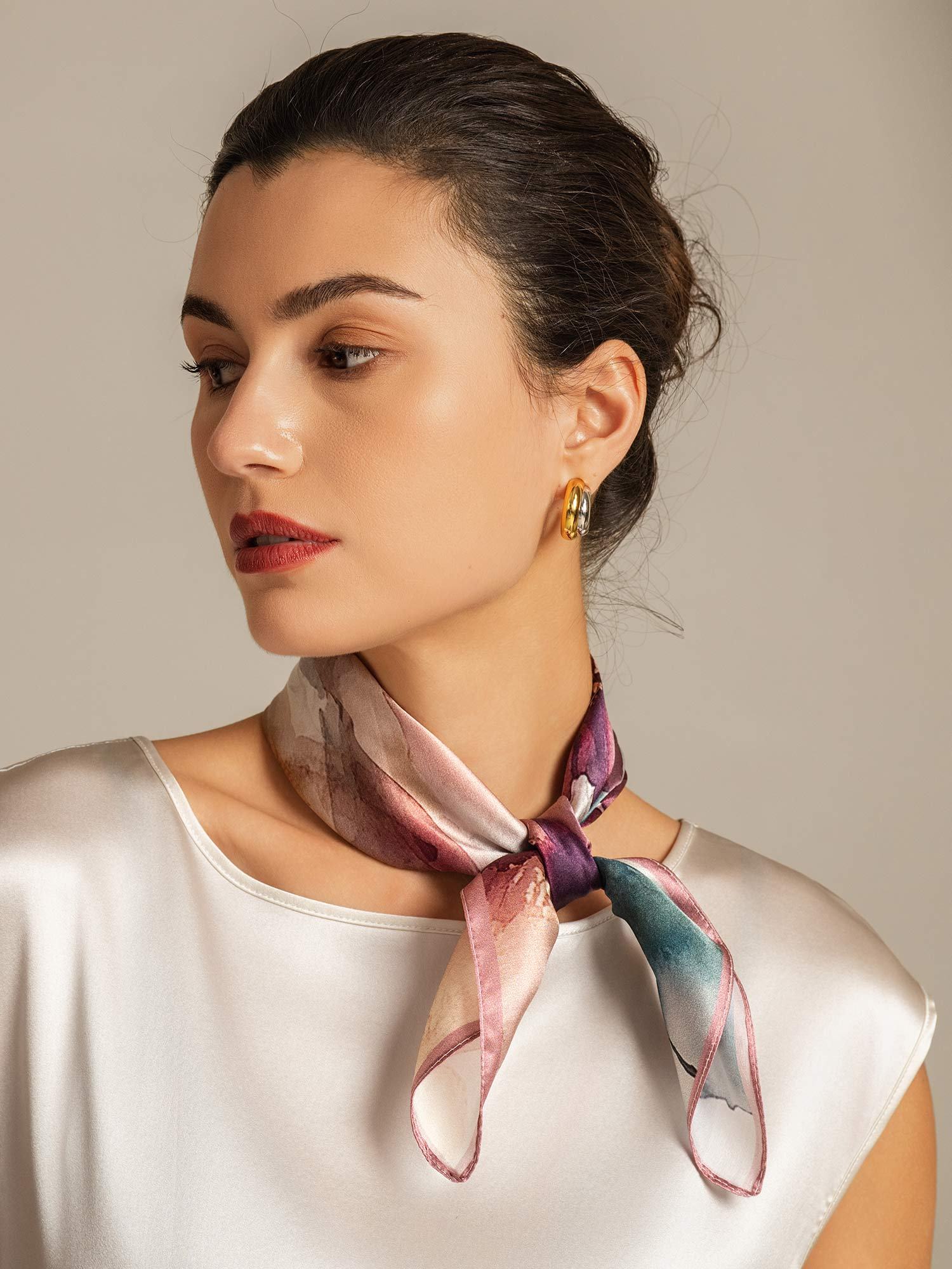[P102] SilkSilky-AU Pure Silk Scarf 004,