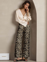 [Leopard] SilkSilky-AU 19Momme Silk Womens Pants 005,