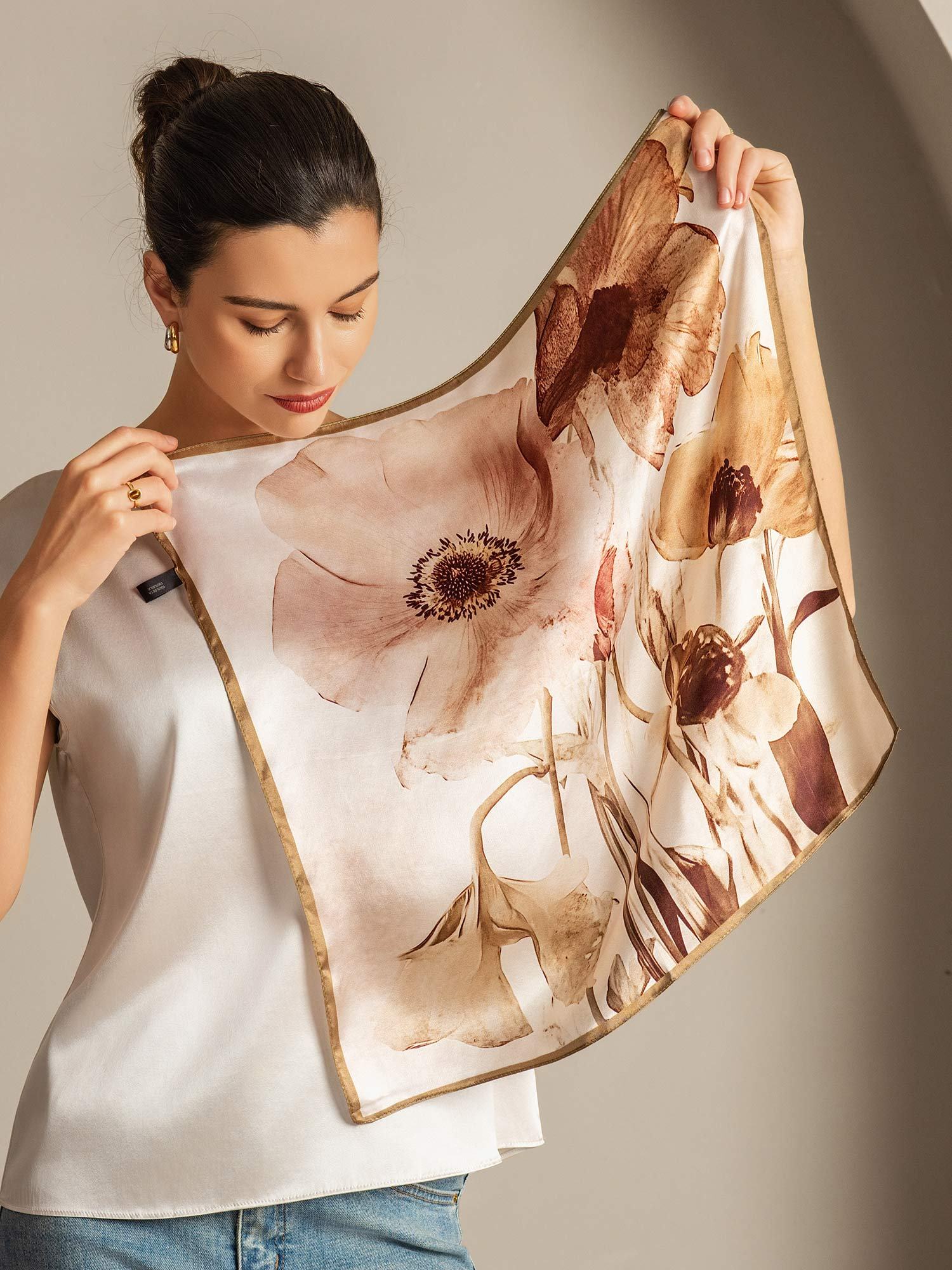 [P092] SilkSilky-AU Pure Silk Scarf 002