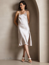 [Beige] SilkSilky-AU Sleeveless Dress 006