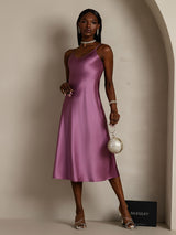 [Deep Purple] SilkSilky-AU Sleeveless V Neck Nightgown 007