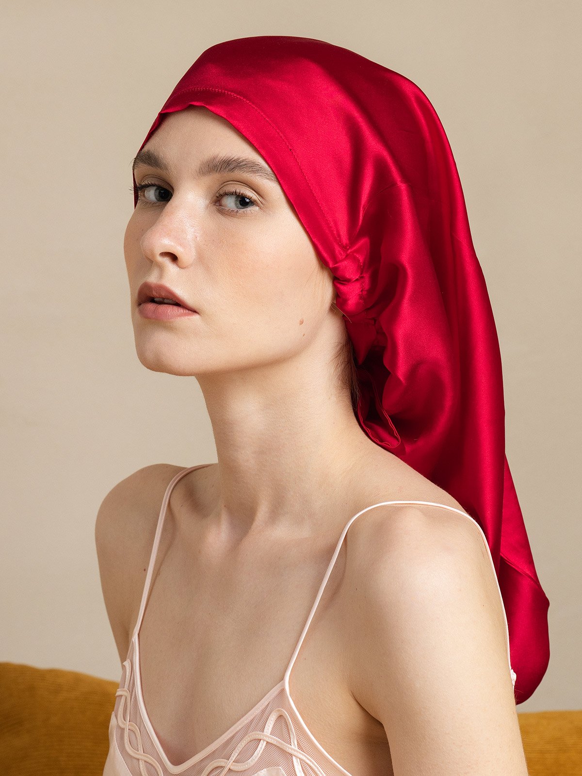 SilkSilky-AU 19Momme Silk Sleep Cap Wine 003