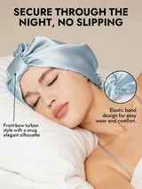 [Light Blue] SilkSilky-AU Sleep Cap 004