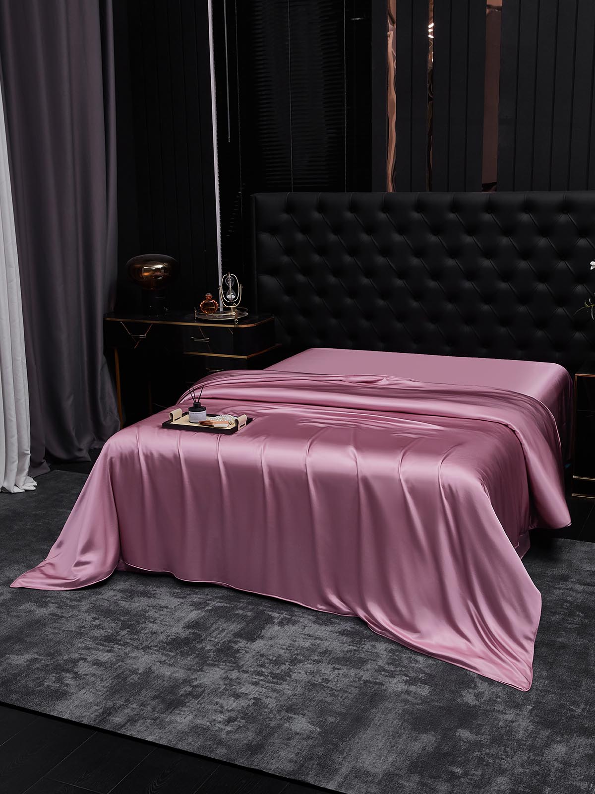 [Mauve Orchid] SilkSilky-AU 19Momme Pure Silk Duvet Cover 001