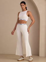 [White] SilkSilky-AU Sleeveless Crew Neck Women's Outfit Sets 001