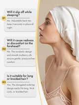 [White] SilkSilky-AU Sleep Cap 008
