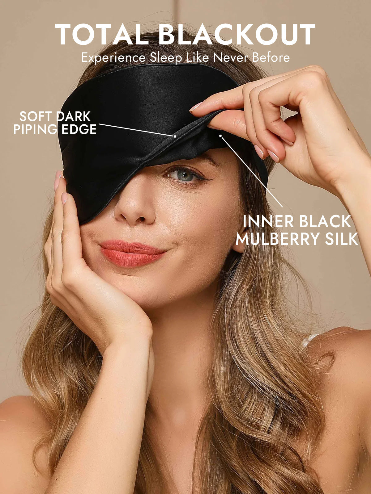 [Black] SilkSilky-AU Sleep Mask 002