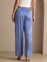 [Blue Pinstripe] SilkSilky-AU Womens Pants 002