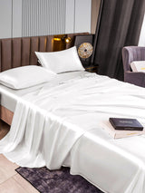 [White] SilkSilky-AU 22Momme Pure Silk Bedding Set 007,