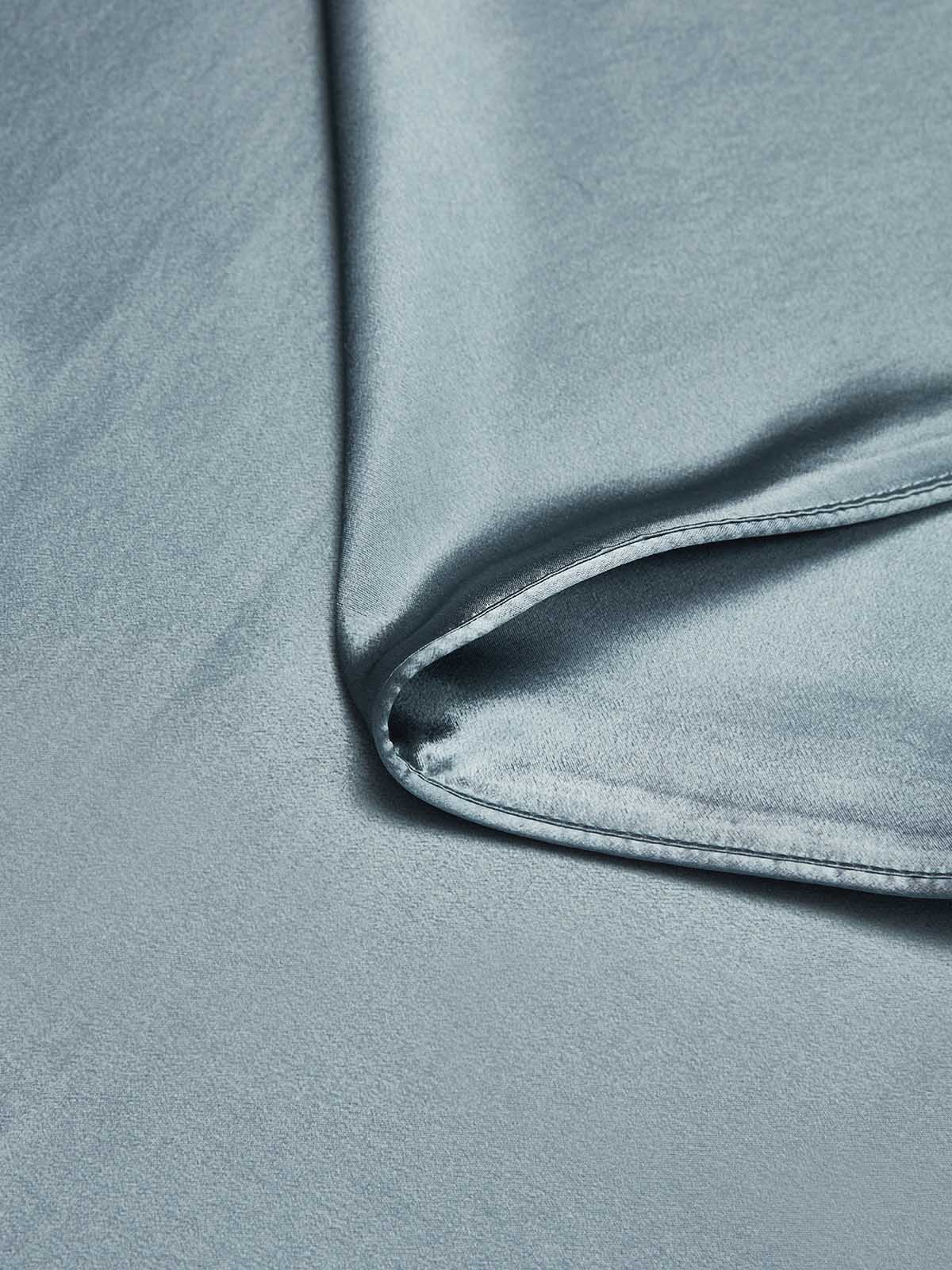 [Grayish Blue] SilkSilky-AU 19Momme Duvet Covers 004