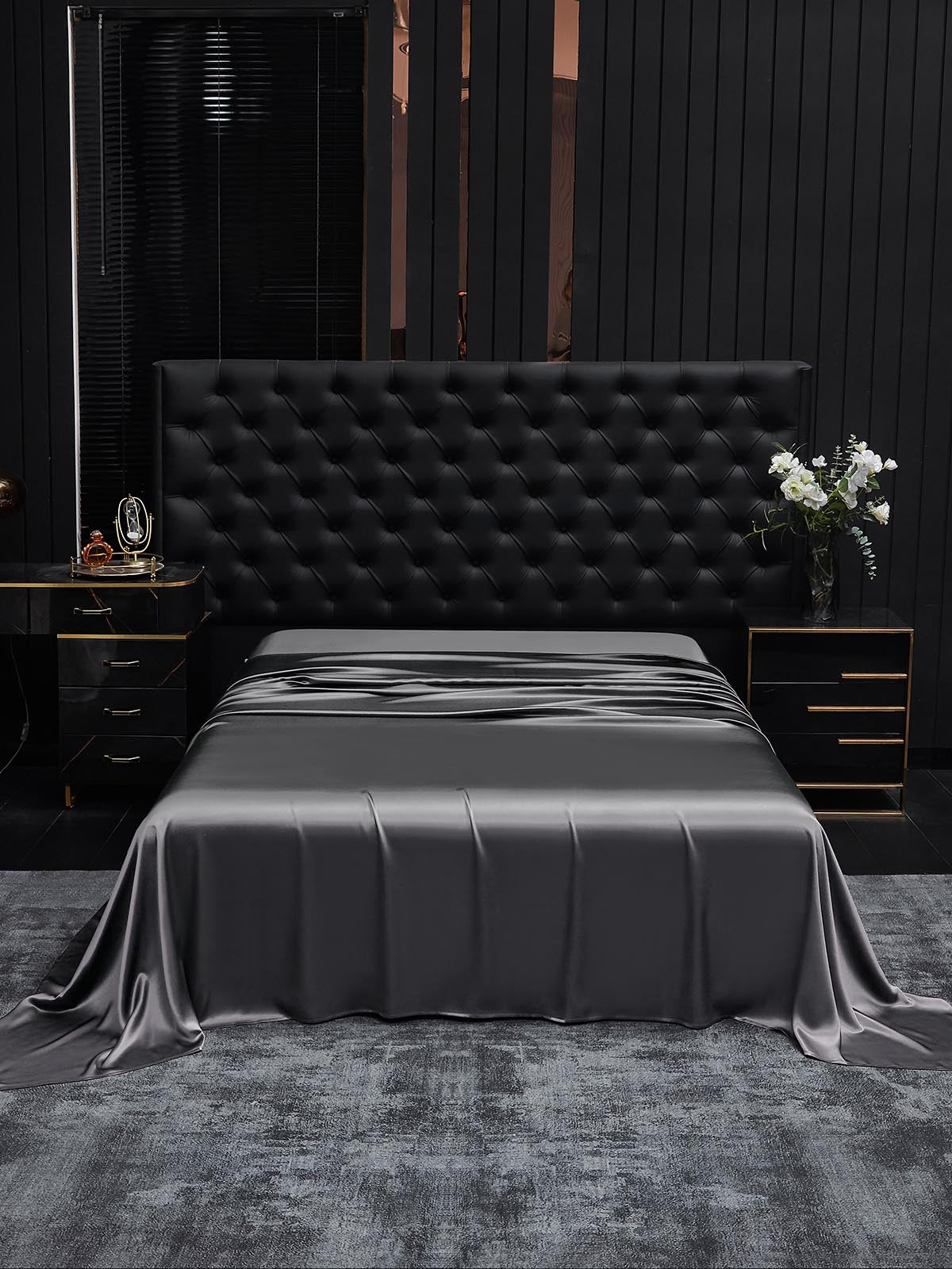 [Dark Gray] SilkSilky-AU 19Momme Pure Silk Sheet 002