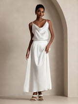 [White] SilkSilky-AU Skirt 005