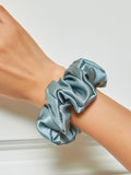 SilkSilky AU 19Momme Pure Silk Scrunchie Blue 006