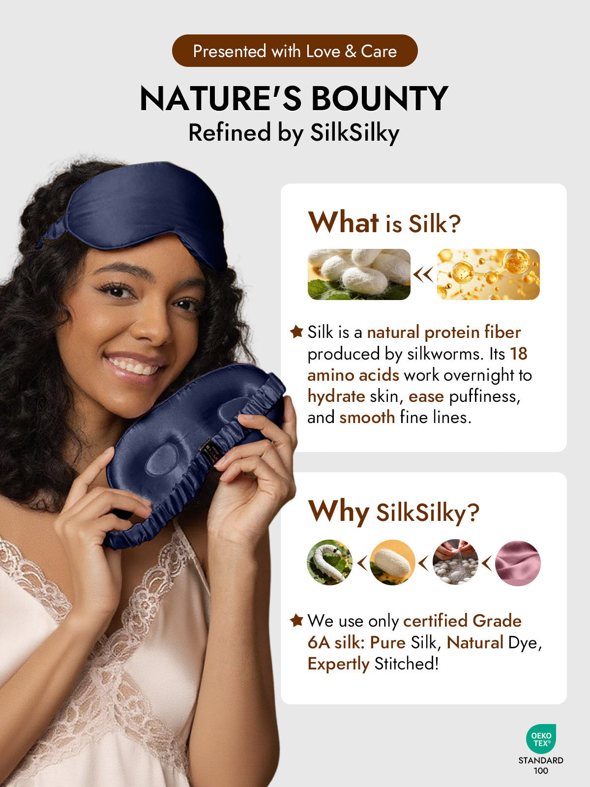 [Dark Blue] SilkSilky-AU Eye Mask 006