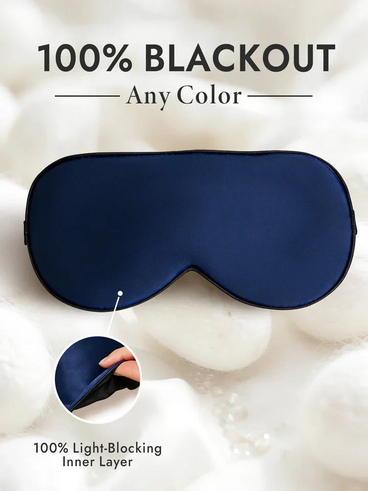 [Dark Blue] SilkSilky-AU 19Momme Pure Silk Eye Mask 001
