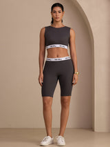 [Gray] SilkSilky-AU Sleeveless Crew Neck Women's Outfit Sets 001