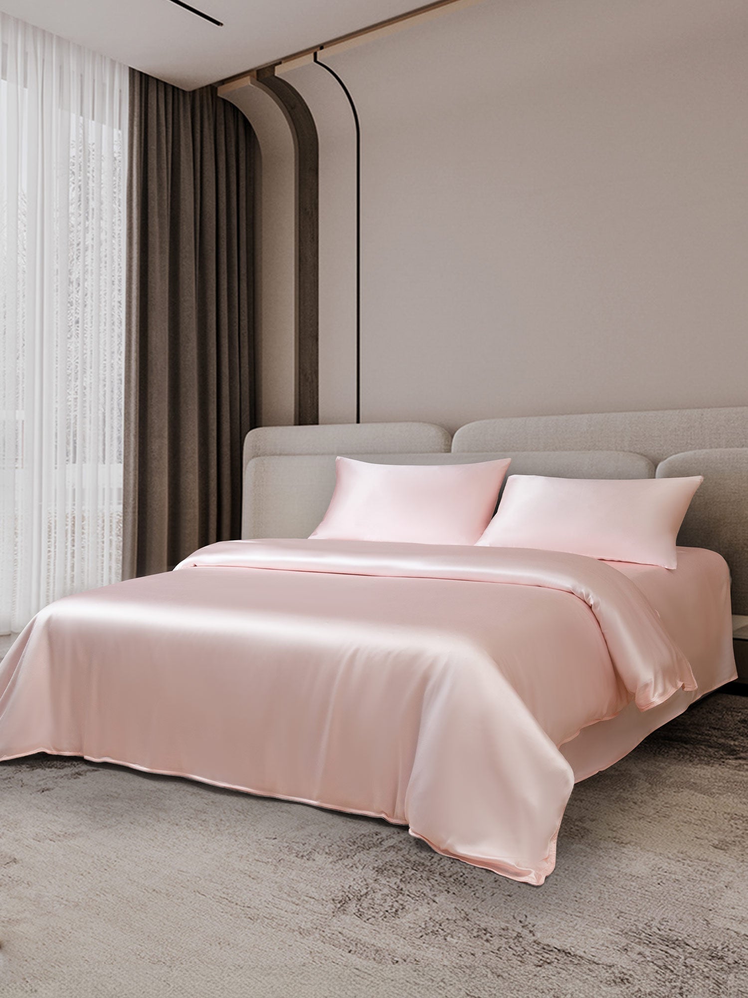 [Pink] SilkSilky-AU 19Momme Bedding Set 002
