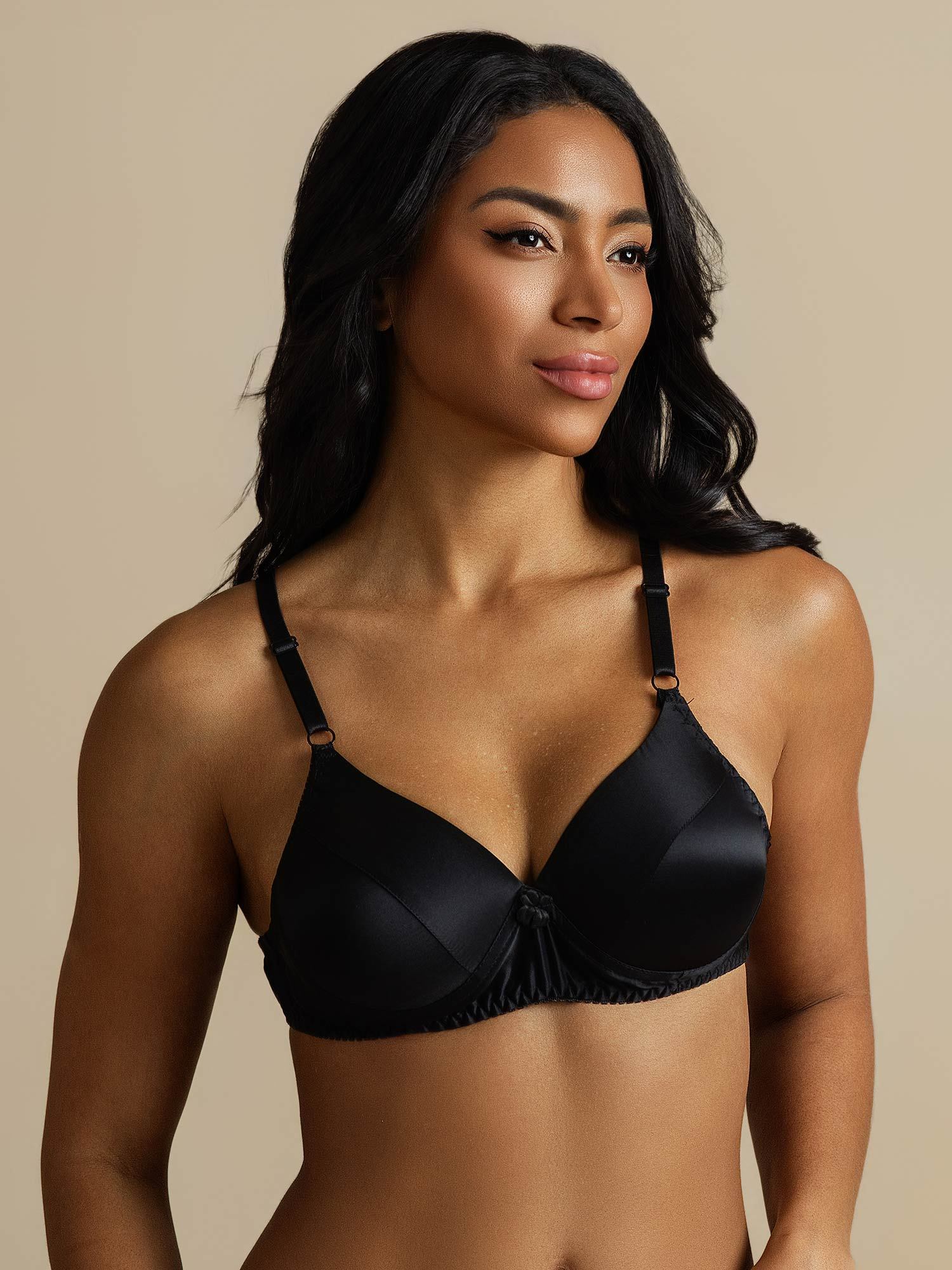 [Black] SilkSilky-AU Pure Silk Bra 001,