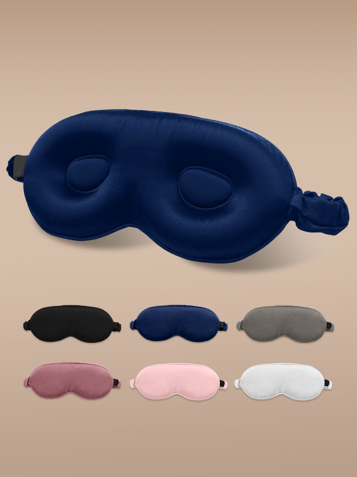 [Dark Blue] SilkSilky-AU 22Momme Pure Silk Eye Mask 001