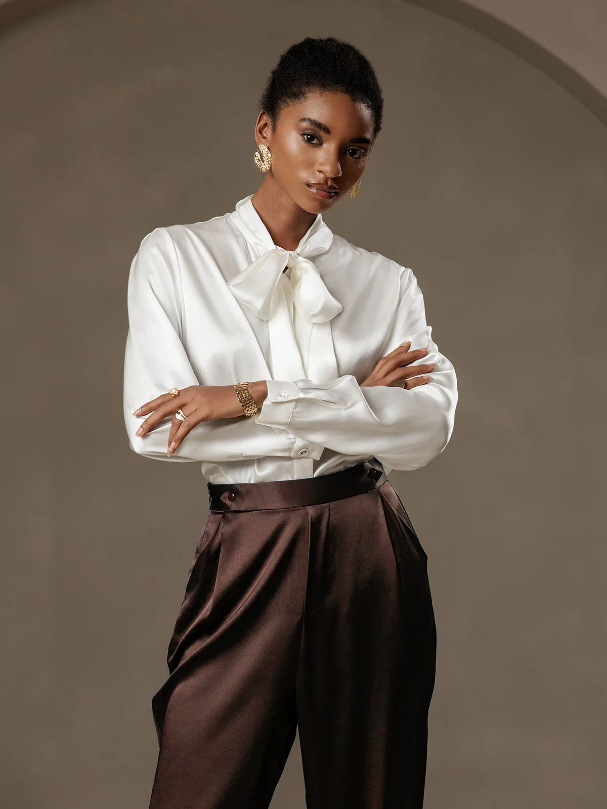[Bitter Chocolate] SilkSilky-AU 19Momme Silk Womens Pants 004