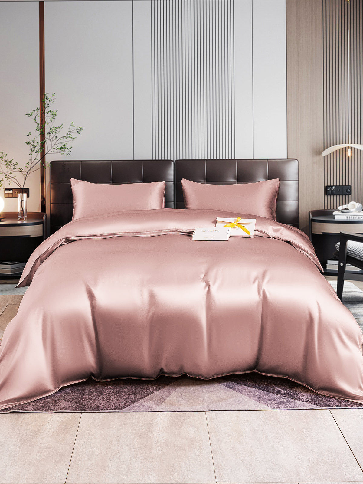 SilkSilky AU 22Momme Pure Silk Bedding Set PaleMauve 001